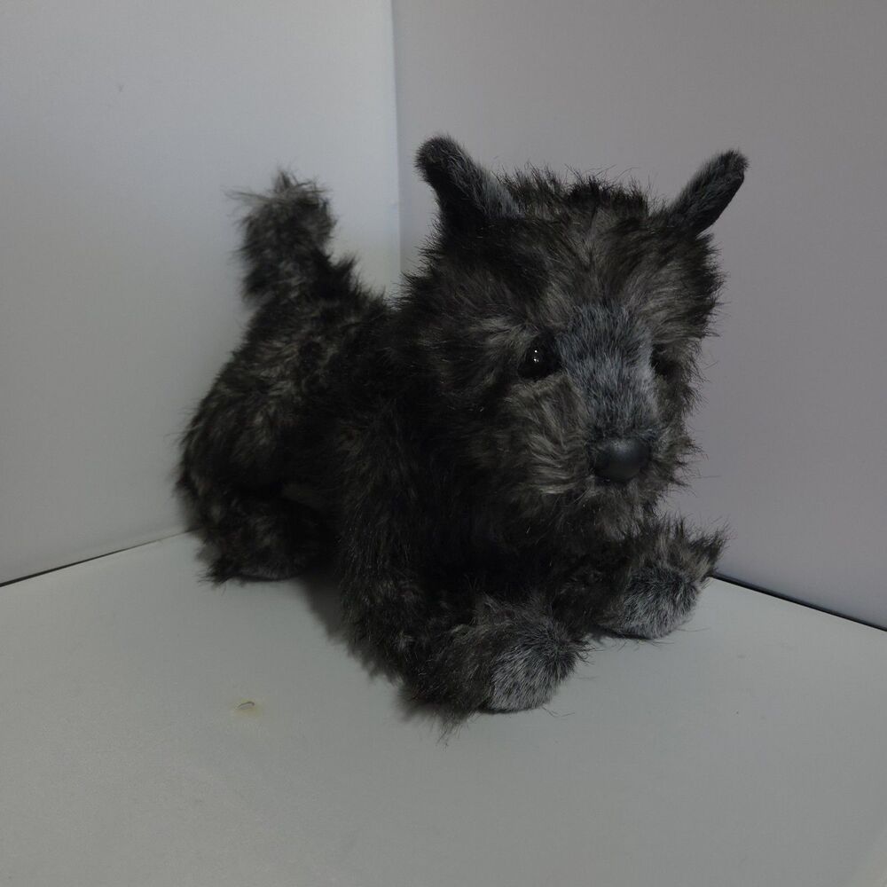 Douglas Hazel CAIRN TERRIER Dog Retired 14" Plush Gray Realistic Cuddle Toys
